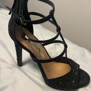 Audrey Brooke Black Studded Heels size 6.